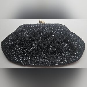 Unbranded Black Opera Clutch Beaded Bag